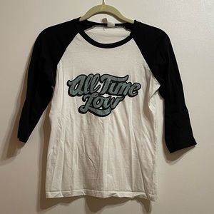 All Time Low Black Baseball Tee